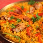 Paella valenciana.